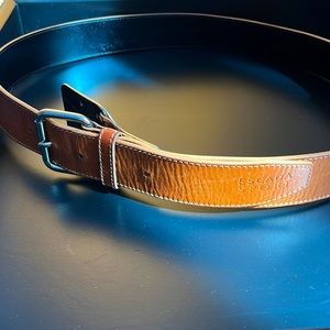 ESCADA | Sport Belt Silver Buckle Cognac Leather